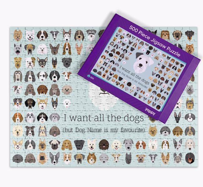 I Want All The Dogs: Personalised {breedFullName} Jigsaw